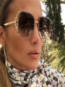 Hela fyrkantiga solglasögon för kvinnors varumärkesdesigner Rhinestone Crystal Crown Big Frame Sun Glasses Female Fashion Shades Eyewear5223971
