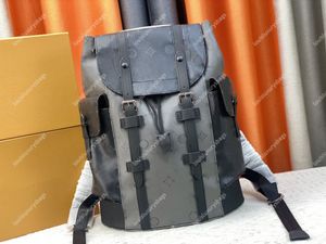 Christopher Designer Männer Outdoor Sport Rucksack Luxus hochwertiger Leder Bergstoff großer Kapazität MM Notebook Bag Schoolbag M45419