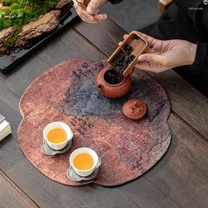 Чайные салфетки национальный стиль Водонепроницаемые сухой заливные сиденья китайский Zen Retro Table Clates Полотенце изолированные чайные чайные чайные чайные чайники