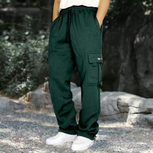 Pantaloni maschili pantaloni athleisure sport coulish per allenamento in palestra che faceva jogging a gamba elastica in vita morbida in morbido