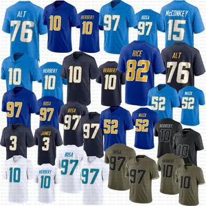 Men Women Youth Justin Herbert Joey Bosa football Khalil Mack Keenan Allen 3 Derwin James JR Jersey