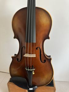 Maestro 4/4 violino Bird Eye Maple Back Old Spruce Top a mano intagliato Nice Sound 3929 11