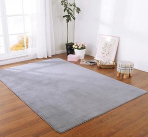 Feste Farbe dicker Korallen Samt Teppich moderner Wohnzimmer Teppich Schlafzimmer Nachtte Teppich Tatami Crawling Matte Home Dekoration4277325