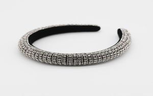 Cała barokowa pełna kryształowe opaski na głowę dla kobiet lady błyszczące wyściełane diamentowe opaski na głowę biżuterię mody A1049245
