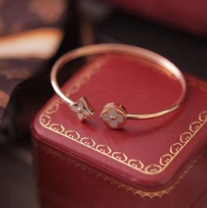 Armband Partihandel Klassiska armband Kvinnor Bangle Designer Armband Crystal Gold Plated rostfritt stål Bröllopsälskare gåva smycken