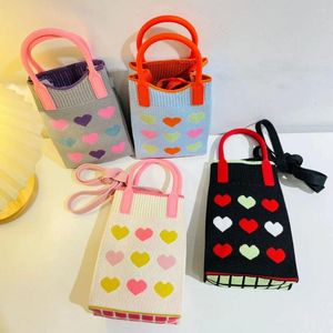 Bolsas de ombro Candy Color malha de nicho feminino Bolsa diagonal Mini Phone Tecido Small Shopper Bolsa