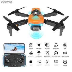 Drönare F187 Pro Optical Flow HD 4K Dual Camera RC Drone WiFi FPV Hinder Undvikande Fällning Fyra helikopter Toy Boys Gift WX