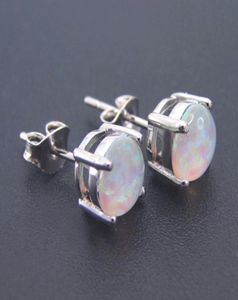 Fine Earring Women Earrings 69mm x 69mm Opal Jewelry Stud Earrings 100 925 Sterling Silver for Girls Wedding Gift6588097