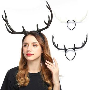 Bandas da cabeça Antlers Banda da cabeça Halloween Deer Festa de Halloween Usando Deer Hel Hair Band Christmas Band Party Supplies S27 21 Q240506