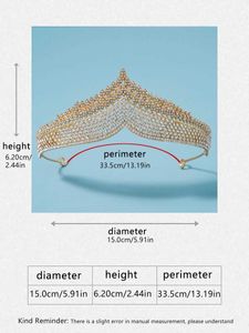 ウェディングヘアジュエリーitacazzoブライダルヘッドウェアゴールドカラーレディースファッションウェディングクラウンバースデーティアラス