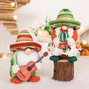 Figurine decorative bambola carnival decorazioni messicane nane gnome coppia chitarra fatta a mano piccoli gnomi ornamenti doni