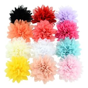 Chiffon Flower Hair Clips Hair Bows Cute Hair Accessories for Girls Hairclip Wedding Flowers