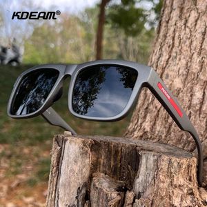 Solglasögon Original Brand Kdeam Outdoor Polarized 3D Logo Designer Eyewear Vintager Running Bike Fishing Sports HD Mirrored