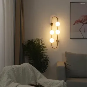 Wandlampe nordische LED Moderne Glasball Nachtleuchten Schlafzimmer Beleuchtung Luxus Wohnzimmer Designer Gang Flur Dekor Licht Licht