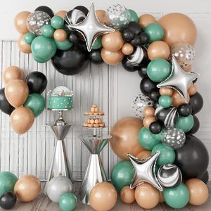 Party Decoration 2024 Green Black Balloons Garland Arch Kit Balloon Wedding Birthday Decor Baby Shower Kön avslöjar dopdekorationer