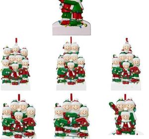 Juldekorationer Personliga harts Ornament Pendant Family Drop Delivery Home Garden Festive Party Supplies OTSP