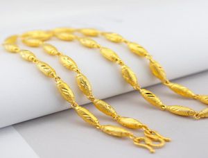 2019 Neues Sand Gold Massive mit 24 Karat Gold Auto Blume Olive Men039s Halskette Dauer ist nicht verblüfft9191882