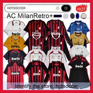 95 96 camisas retro camisas de futebol 13 14 Gullit 07 08 09 10 Maldini van Basten Football Kaka Inzaghi 06 07 Pirlo Shevchenko Baggio AC Jersey Milan Hotsoccer