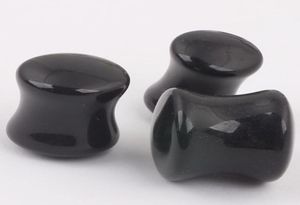 Piercing jewelry F48 mix 7 size 100pcs acrylic black ear plug flesh tunnel5206149