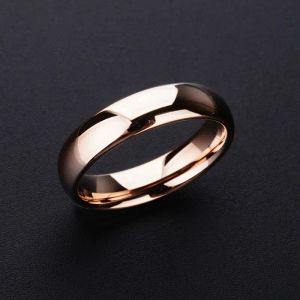 Ringar Rose Gold Plating Par Tungsten Rings Dome Band Comfort Fit for Wedding, Gree Frakt, anpassad