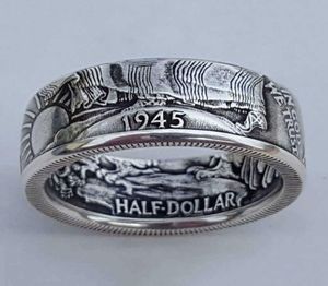 골동품 동전 Morgan Sier United Stat of America Half Dollar 1945 Ring1010655