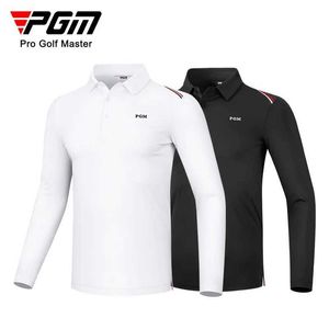 Herren Polos PGM Mens Polo Shirts Sport Freizeit Herbst Winter T-Shirt Long Slve Kleidung YF489 Großhandel Y240506