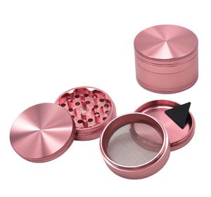 Aeronaves de honeypuff alumínio Herb Herb Tobacco Grinder grande 25 polegadas 4 peças com dentes de diamante Metal Smokers3634783