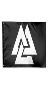 Valknut Viking Age Symbol Warrior Flag 3x5ft Stampa digitale Polyester Outdoor Uso Banner di stampa club e bandiere WH7549696