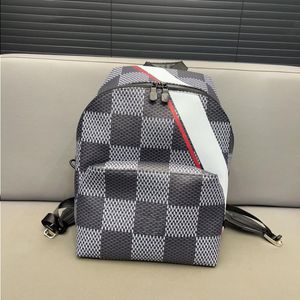 10A Fashion All-Match Luxurys Designers Backpacks 23SS Checkerboard Facs النموذجية الراقية للجنسين طباعة Larg NQVH