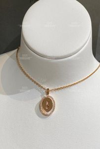 Luxury Brand Party Jewelry Slide Stone Move Necklace Rose Round Coin Letter Logo M Choker For Lady Silver Famous Brand Jewelry8241345