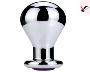 Super Large Bulb Anal Plug Metal Ball expanders Optimal Enema System Masturbation Butt Plug Gay Sex Toy Adult Flirting Products2454762