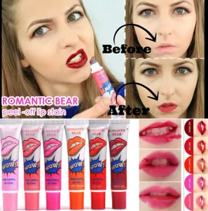 Zaagmachines 24st Partisale Lipstick Matte Waterproof Peel Off Lipstick Gloss Lip Tint Långvarig Veet Lip Glaze Lip Stick Gratis frakt