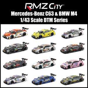 Diecast Model Arabalar 1 43 Ölçekli RMZ Şehir Oyuncak Dizel Araç Modeli BMW M4 DTM Süper Fabrika Takımı Yarış Spor Araba Eğitim Koleksiyonu Hediye Displayl2405