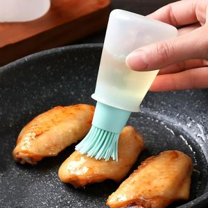 Accessories Silicone Flatbottomed Barbecue Oil Bottle Brush BBQ Brushes Kitchen Gadgets Bbq Accessories