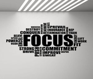 Focus Wall Decal Motivational Sign Gym Quote Word Poster Fitness Sport Vinyl Sticker Inspirational Bedroom HomeGym Decor9951810