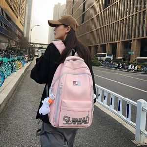Backpack 2024 American Nylon Travel Edizione coreana Edizione femminile Multi scopi per studente Lettere ad alta apparizione Borsa