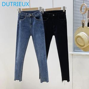 Jeans femminile Dutrieux 2024 High Waist Ladies Fashion Casual All-Match Quality