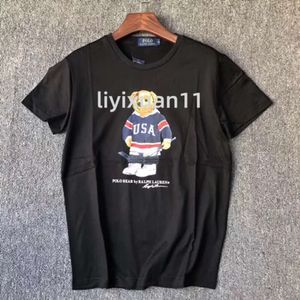 デザイナーポロスシャツローレンスブランドベアTシャツ高品質100％コットンベアTシャツグラフィックティーショートスリーブハラジュクストリートTシャツ7933