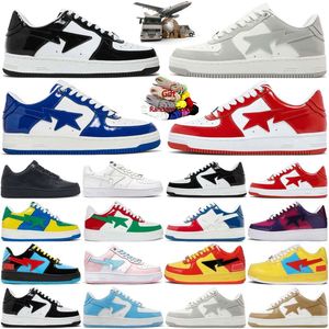 Männer schwarz weißer Panda SK8 Sta lässig Schuhe Frauen Patent Camo Bule grau Beige Wildleder Stas Skateboarding Grüne Red Bapestans Sportsneaker