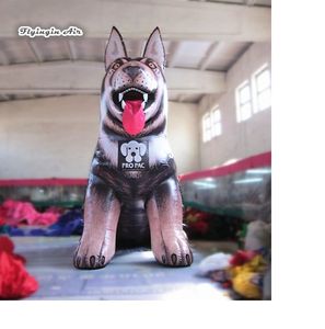 wholesale Customized Advertising Inflatable Dog Model Balloon 3m/6m Large Air Blow Up Animal Siberian Husky For Pet Shop Event