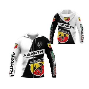 Męskie bluzy bluzy Abarth Anime Zip Hoodie HARAJUKU BUSKA Męs Unisex Odzież Casual Sports Shirt 3D Pullover Streetwear Q240506