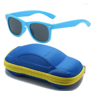 Sunglasses 2024 Kids With Glasses Box Children Fashion Outdoor Sun UV Protection Safety Eyeglasses For Baby Girls Boys