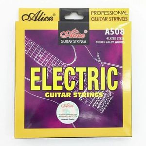 Original Ae530 Stringhe di chitarra elettrica 1a e 6a luce Super Light Light Nickel Nickel Lega Ferita Full Set esagonale Core