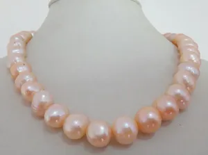 Kedjor Real Po 10-11 mm South Sea Natural Pink Baroque Pearl Necklace 14K Guldlås fina smycken gåvor