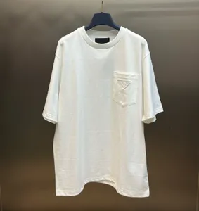 Polos per tees più maschile 2024SS primavera ed estate Nuova stampa di cotone di alta qualità a manicotto corto Pannello a collo rotondo T-shirt Dimensione: M-L-XL-XXL-XXXL Colore: bianco Bianco X56SWS22