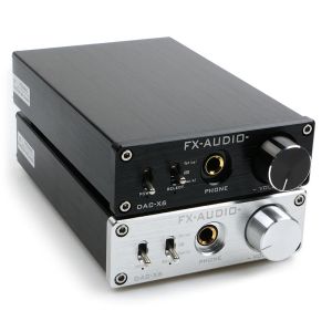 Усилитель новый fxaudio dacx6 mini hifi 2.0 цифровой аудио декодер DAC вход USB/Coaxial/Optical Output RCA/усилитель 24 -битный/96 кГц DC12V