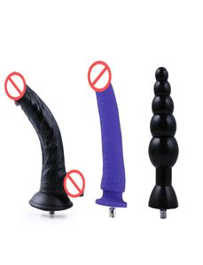 3PCSSet Silicone Dildo och Anal Plug för Preminum Sex Machine Love Machine Dildo Attachment Enorm Penis Sex Toys1278066