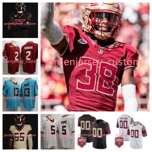 2024 Newest State FSU Brian Burns Florida Football Custom Jerseys Dennis Briggs Jr. Qae'shon Sapp Jaylen Early George Wilson Jr. Dante Anderson Stitched Jersey Youth