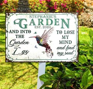 Decorações de jardim 20x30cm Arte floral personalizada Encontre minhas almas o sinal de metal clássico personalizado para decoração de festa em casa ou quintal9547259