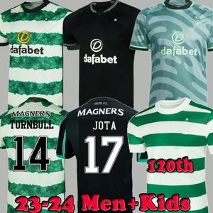 Celts 23 24 Futbol Formaları 120. Özel Sınırlı Sınırlı Kyogo Edouard Turnbull Ajeti Jota Griffiths Forrest Erkekler Çocuk Kit Üniformaları Ayak 173m